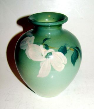 Early 1901 Rookwood Pottery Standard Glaze 6.  5 " Vase 488 E Sea Green Floral