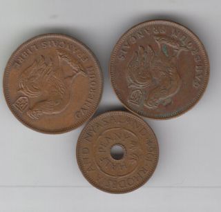 Cameroun 1 Francs 1943 X2 Versions / Rhodesia See Scans (q848)