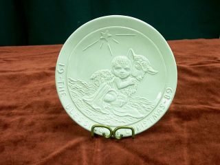 Frankoma 1989 Christmas Collector Plate Titled The Blessing Of Christmas