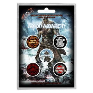 Official Licensed - Amon Amarth - Jomsviking 5 Badge Pack Viking Heavy Metal