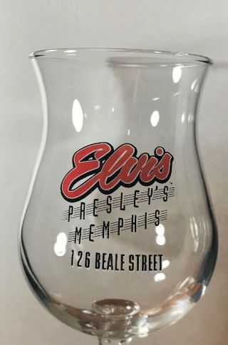 Rare Vintage Elvis Presley 126 Beale Street Guitar Stem Wine Glass 3