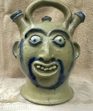 Clint Alderman - Billy Hussey Double Face Jug.  Limited Edition 26 Of 50