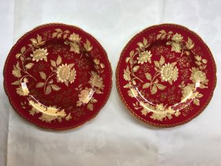 8 Wedgwood Ruby Tonquin Dinner Plates (10 - 5/8 "),