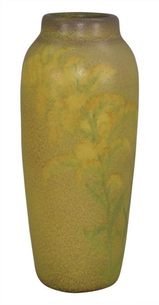 Rookwood Pottery 1905 Yellow Painted Matte Floral Vase 907f (reed)