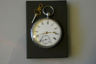 Antique Hallmarked Silver J.  W.  BENSON Fusee Pocket Watch Dated 1892. 2