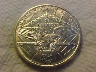 1936 Arkansas Centennial Commemorative Half Dollar High Au - Unc Coin