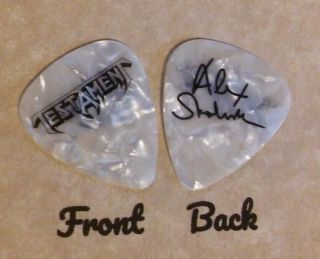 Testament Band Logo Alex Skolnick Signature Guitar Pick - Q