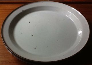 2 Dansk Denmark Brown Mist 10 1/8 " Dinner Plates / Impressed Backstamp -