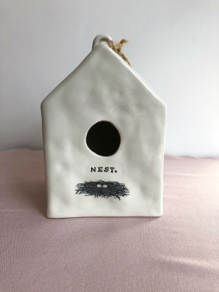 Vintage Rae Dunn M STUDIOS Nest Icon Birdhouse Very Rare Early DIMPLES Gift 2