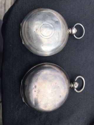 Two Ottoman Turkish Antique Silver Full Hunter Pocket Watches To Repair - Service