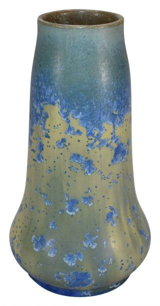Thomas Gotham California Crystalline Arts and Crafts Pottery Blue Ceramic Vase 3