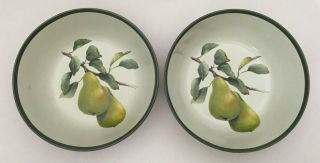 2 Lenox Winter Greetings Tartan Plaid All - Purpose Bowls Eastern Blue Bird Pears