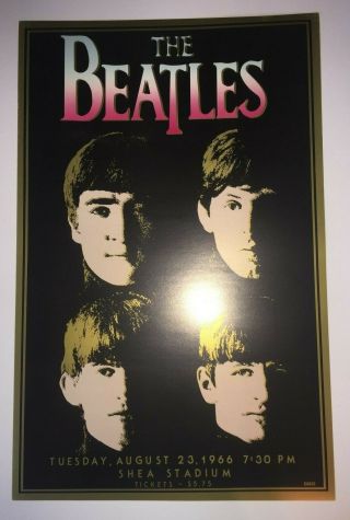 Rare 20 x 13 The Beatles Shea Stadium Poster Print 1966 1980 ' s CA002 Small Size 2