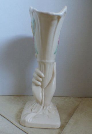Hull Art Pottery Open Hand Vase 126 8 - 1/2 