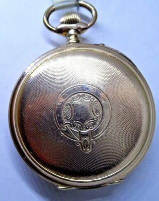 A very good Gold Plated HEBDOMAS 8 Day Pocket Watch 1919 2