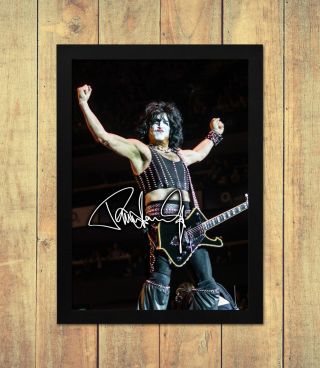 Kiss Paul Stanley V1 Signed Autograph Poster Print A4 A5 Frame