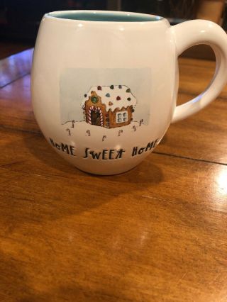 Rae Dunn Home Sweet Home Gingerbread House Coffee Mug Cup Holiday Christmas