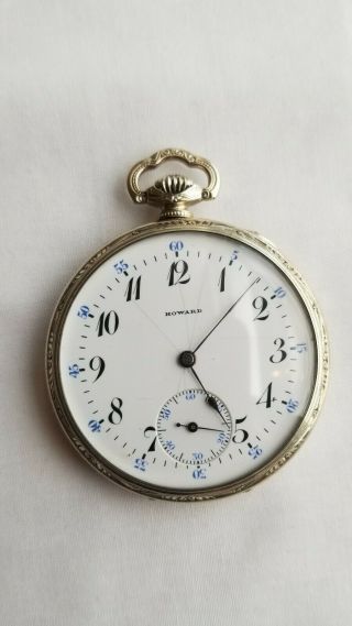 E Howard Pocket Watch Model 1908 Series 7,  Size 12s,  17 Jewel,  Running