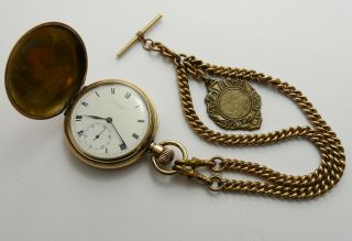 C1920 Thomas Russell & Son Liverpool Gold Filled Full Hunter Gents Pocket Watch