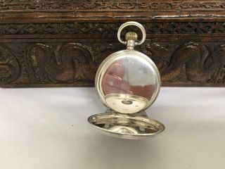 ANTIQUE SOLID SILVER ELGIN POCKET WATCH 15 JEWELS 1909 FWO 3