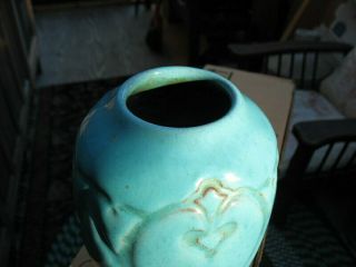 Vintage California Faience Love Bird & Pine Tree Vase 2