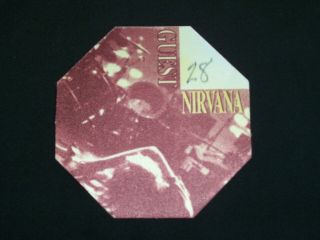 Vintage Nirvana & The Breeders Backstage Guest Pass From 1993