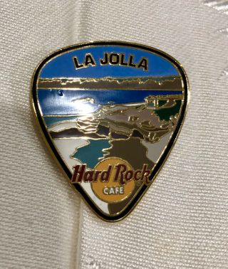 Hard Rock Cafe La Jolla San Diego Guitar Pick Series Pin Ocean Shore Beach