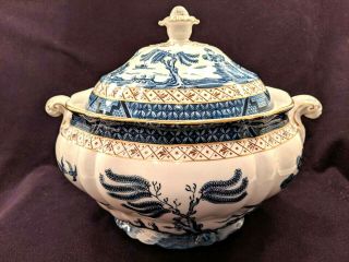 Booths Real Old Willow A8025 Blue & White Large Soup Tureen 6 Pint Capacity