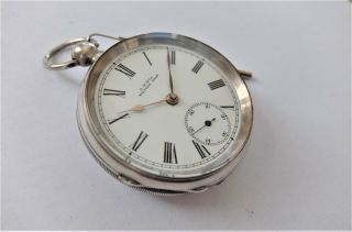 1898 SILVER CASED WALTHAM ENGLISH LEVER POCKET WATCH IN ORDER 2