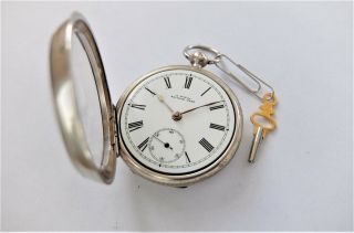 1898 SILVER CASED WALTHAM ENGLISH LEVER POCKET WATCH IN ORDER 3