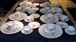 Herend Rothschild Bird - Eight 7 Piece Place Settings - Origional Owner Not