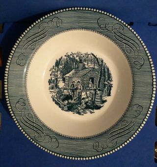 2 Vintage Currier And Ives Large 9 Inch Serving Bowls Maple Sugaring Royal China