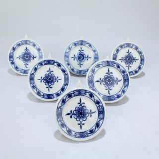 Set Of Six Meissen Porcelain Place Card Holders - Blue Onion Zwiebelmuster Pc