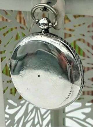 Awesome silver John Forrest full hunter Lancashire Watch Company pocket watch. 3