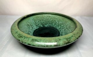 Fulper Pottery,  Centerpiece Bowl,  Leopard Skin,  Cucumber Green Crystalline Glaze