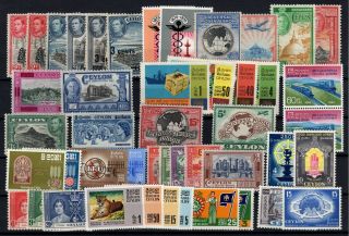 P123768/ Ceylon - Sri Lanka Stamps – Lot 1937 - 1970 Mnh / Mh 100 E