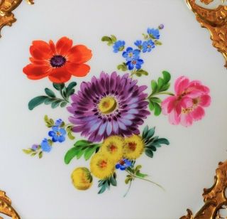Meissen Porcelain Charger Plate Heavy Gilt Scrolls & Flowers 1924 - 1934. 2