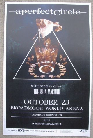 A Perfect Circle Broadmoor Colorado Springs,  Colorado 11x17 Promo Concert Poster
