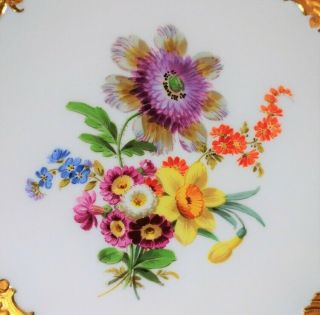 Meissen Porcelain Charger Plate Gilt Acanthus & Flowers 1924 - 1934 2