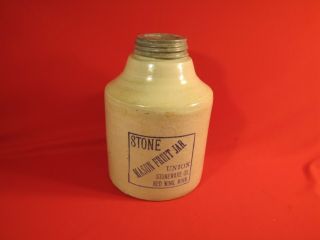 Antique Red Wing Stoneware Stone Mason Fruit Jar 1/2 Gallon 1899