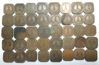 40 British Malaya 1 / One Cent Copper Coins 1939 1940 1941 1943 1945 1961 Kgvi