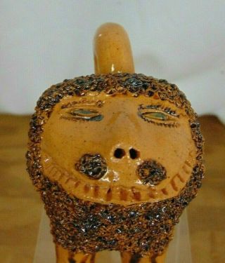 Billy Ray Hussey Primitive Indigenous Folk Art Shenandoah Lion Pumpkin Glaze 3