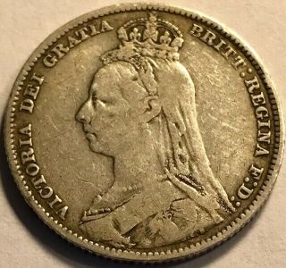 Great Britain - Queen Victoria - Silver Shilling - 1891 - Km - 774 - Very Fine