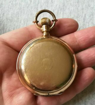 Antique Swiss Made Full Hunter Gold Plated Fusee Movement Pocket Watch Repair