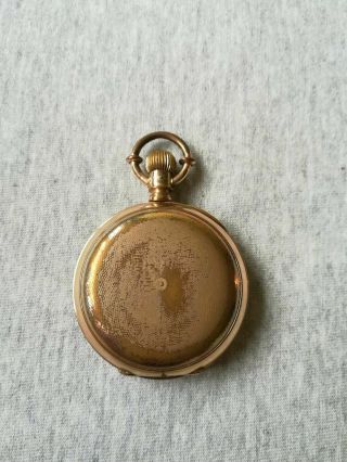 ANTIQUE SWISS MADE FULL HUNTER GOLD PLATED FUSEE MOVEMENT POCKET WATCH REPAIR 3