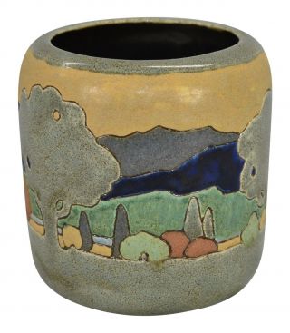 The Arts And Clay Company Scenic Landscape Pottery Vase