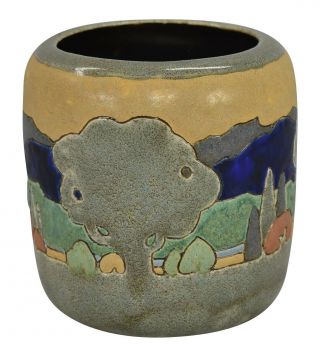 The Arts And Clay Company Scenic Landscape Pottery Vase 2