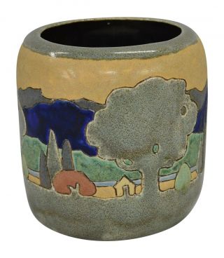 The Arts And Clay Company Scenic Landscape Pottery Vase 3