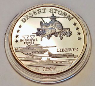 1991 Desert Storm $25 Hutt River Province Silver Coin - Proof Coin