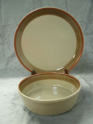 Mikasa Country Cabin Potters Art Chop Plate & Vegetable Serving Bowl Ben Seibel